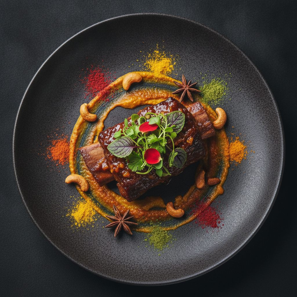 A signature Rempah dish, plated