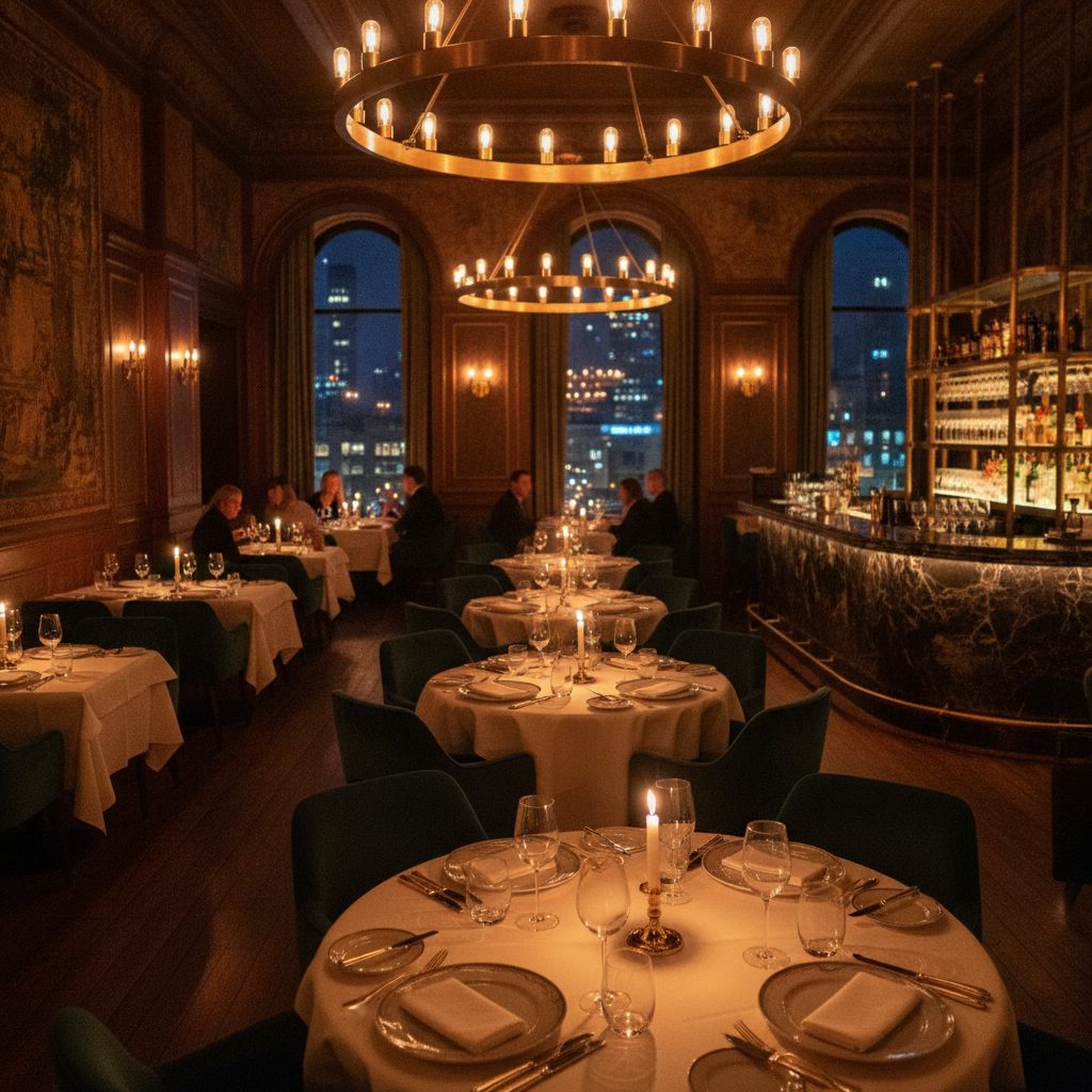 The candlelit Rempah dining room