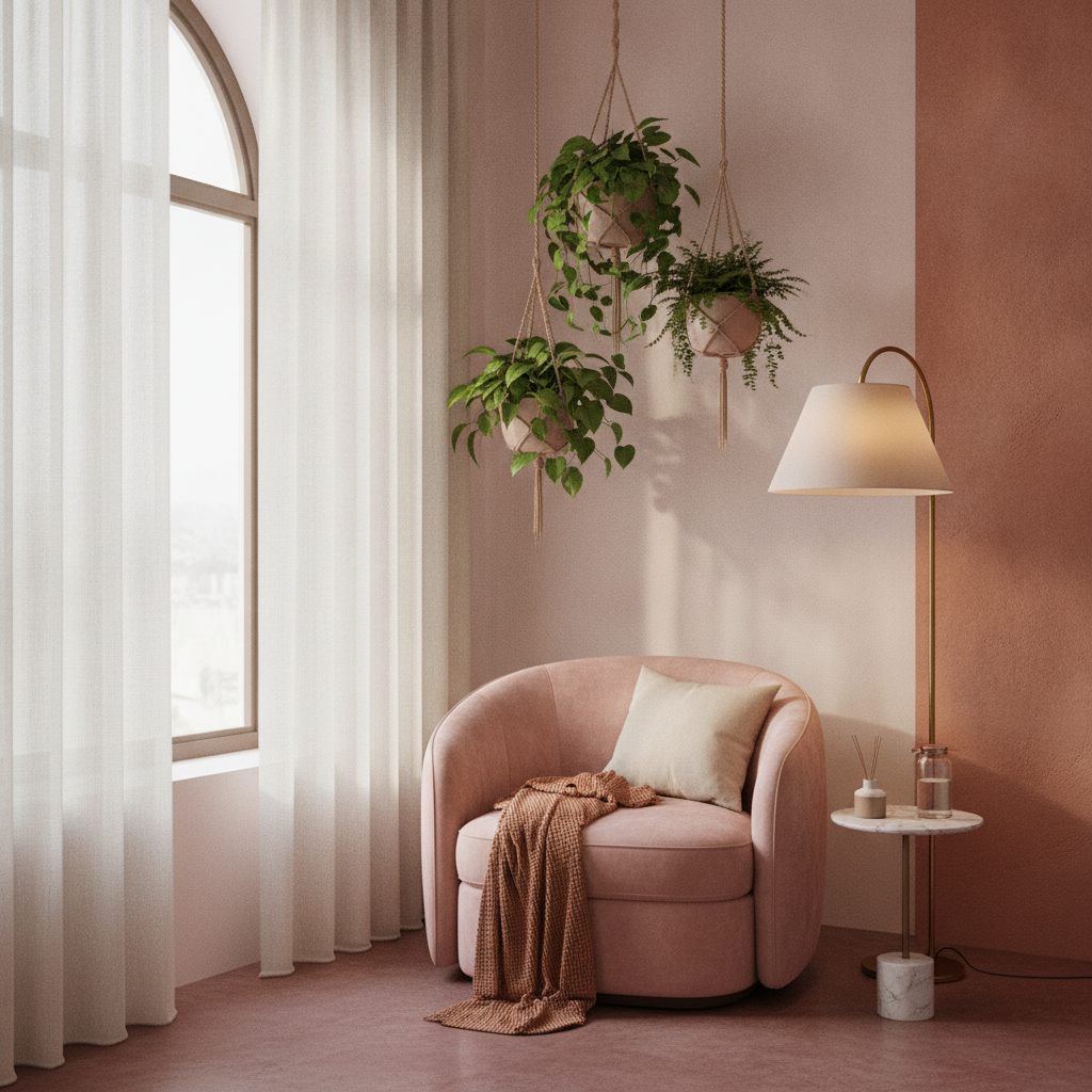 A soft, plush corner of Bloom salon